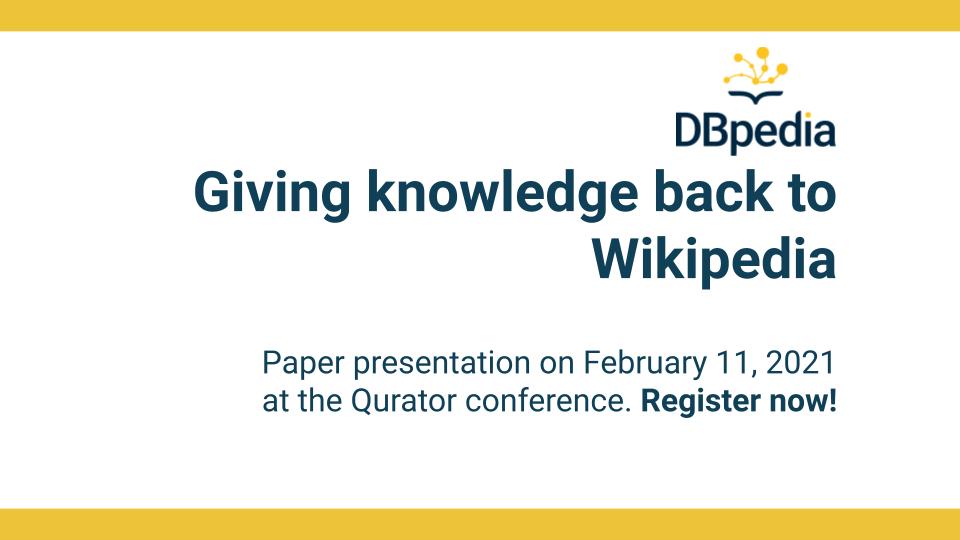 Giving knowledge back to Wikipedia